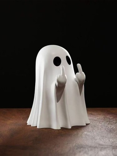 Middle finger ghost statue - middle,
