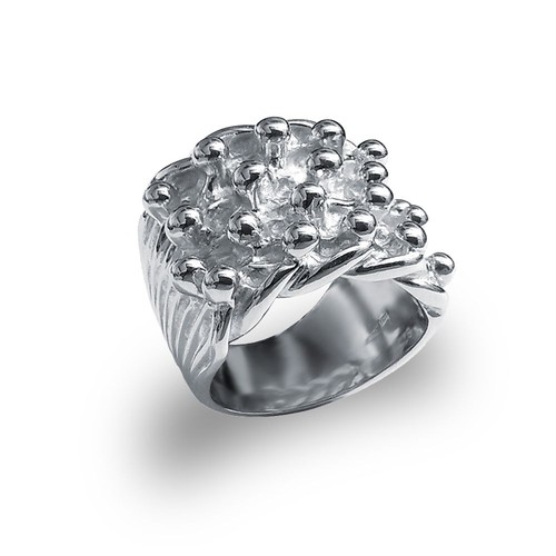 Ring sterling silver - silver, row