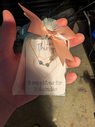 Gold tone heart - pendant, chain