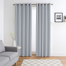 Premium Plain Faux Silk Eyelet