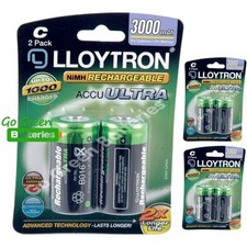 6 x Lloytron C Size 3000 mAh