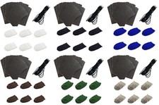 Pool Snooker Billiard Table Pockets Nets, Stitching Cord & Leathers Set BLACK