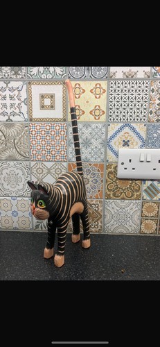 Cute striped brown cat - brown,