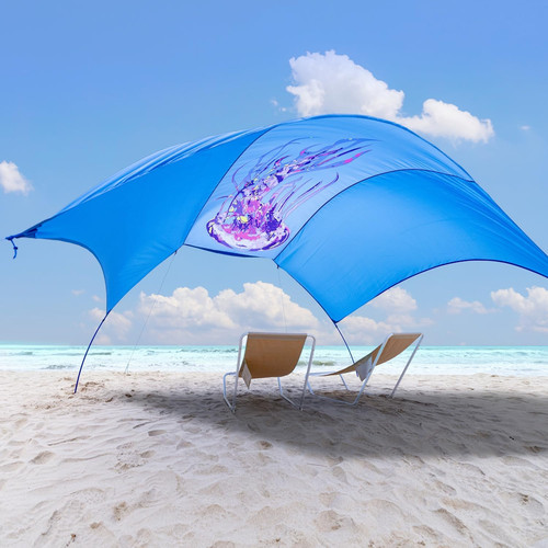 Beach wind powered shade - beach, wind-powered