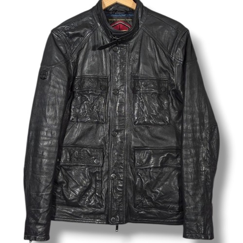 Superdry leather jacket mens - superdry,
