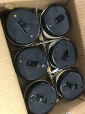 Vitreous Ceramic Porcelain Bakelite Electric Switch 16 amp 240 V x 6 units GEc