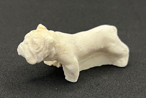 White english bulldog figurine - white,