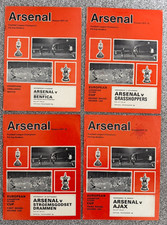 Arsenal Home Football Programmes - Various European Cup Matches - From 1971-72