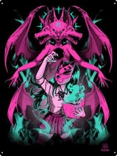 Pinku Kult Girl In The Fox Mask Tin Sign