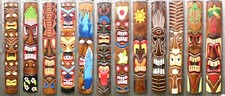 Tiki Bar Mask Wood Carving 100cm Bar Decoration Wall Hanging Mask Accessories