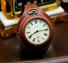 New! WW1 times New Leather STRAP Band WRISTBAND For Pocket Watch 55-58mm WWII