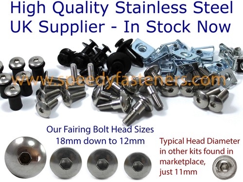 Full stainless fairing bolts - stainless fairing,