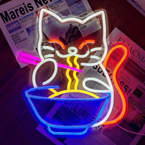 Lucky cat noodle - noodle, lneon