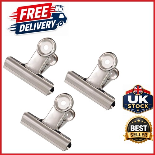 Stainless steel bulldog clips - stainless,