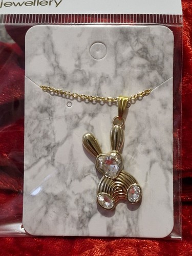 Gold tone rabbit diamante - gold, &