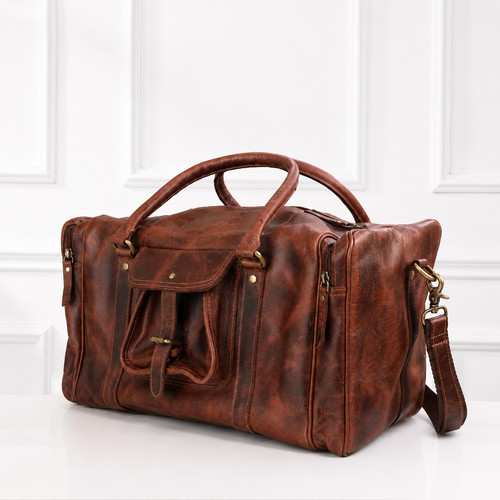 Full grain leather duffle - grain,