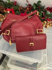 LEATHER HANDBAG WITH MATCHING
