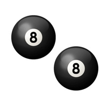 x 2 Eight ball 8 vinyl laminated stickers laptop car garage weather proof jdm