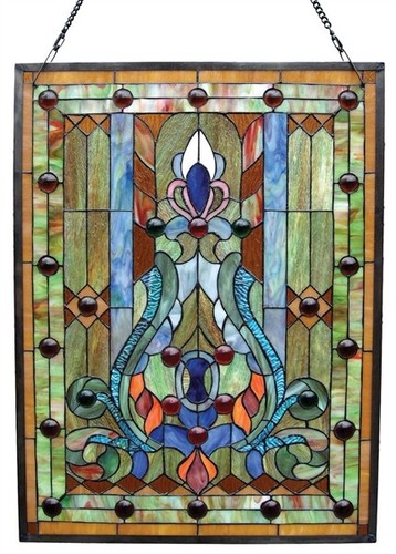 Stained glass window panel - stained,