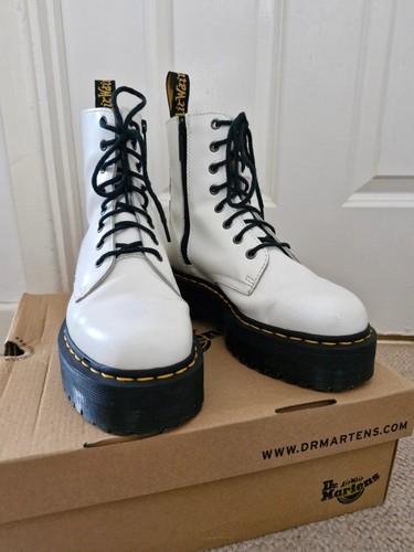 Martens white leather jadon - martens,