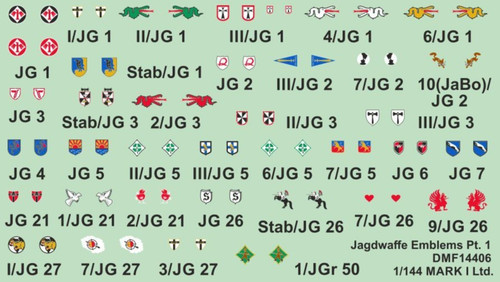 Mark decals 144 - decals, jagdwaffe