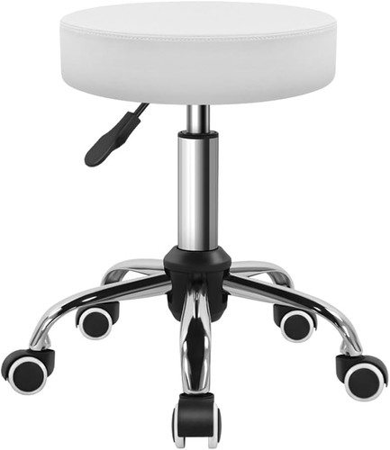 Leather swivel stool with - leather,