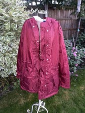 Cotton Traders Parka RibyFleece Raincoat Uk 16