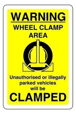 Warning wheel clamp - wheel,