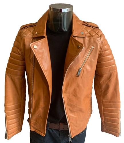 Trendy tan real - real, leather