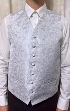 MENS WEDDING WAISTCOAT PISCADOR REGAL SWIRL COLLECTION SMART FORMAL EVENING