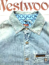 Vivienne Westwood /Anglomania/ Lee Jeans Denim Man's shirt/ Pirate Squiggle M