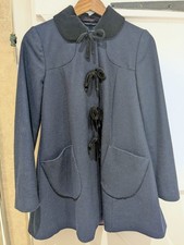 Topshop Navy Babydoll Pea Coat
