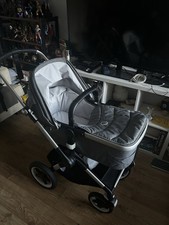 Bugaboo Fox 3 Grey Pushchair with Bassinet And Rain Cover