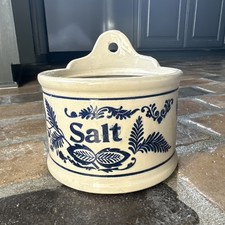 Antique Blue And White Salt