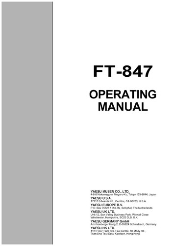 Operating instructions for - instructions,