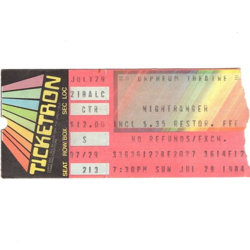 Night ranger concert - concert, ticket