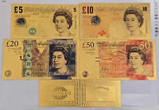 Full set Gold foil Bank notes 