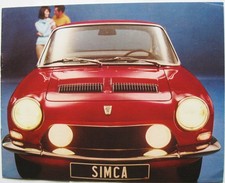 SIMCA Coupe 1200 S Car Sales Brochure 1968 Dutch