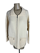Liz Wear ivory Wool Full Zip