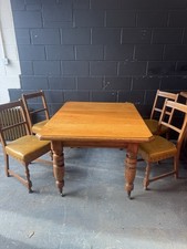 Stunning Antique Oak Dining Table & Chairs Set – Excellent Condition