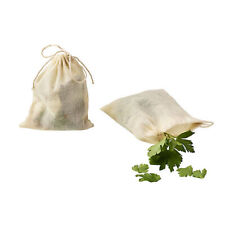 Empty Tea Bags Cotton Muslin Drawstring Bath Herbs Filter Making Spice Herbal