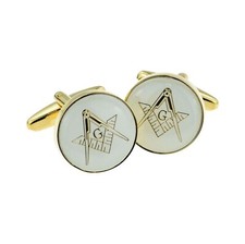 Gold & White Enamelled Masonic