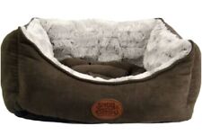 Dog Bed/Snug & Cosy Novara Brown Rectangle 53cm