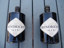 SET OF TWO EMPTY HENDRICKS  GIN BOTTLES ARTS AND CRAFTS