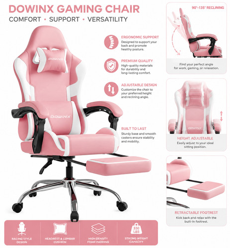 Chair gaming office leather - chair, pu