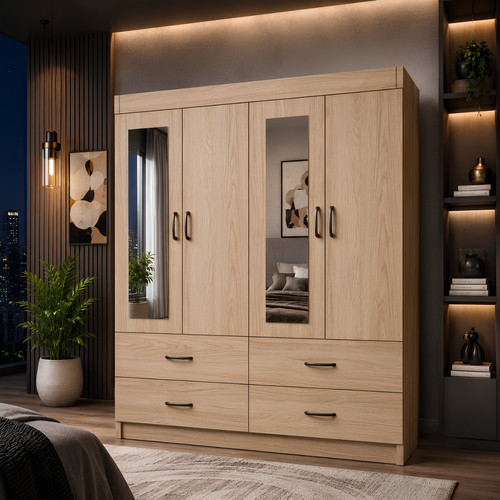 Modern high gloss wooden 4door - high,