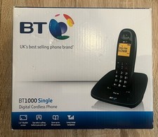 BT1000 Cordless Digital Phone With Base Handset Black Boxed