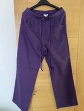Purple Cotton/linen trousers Size 14