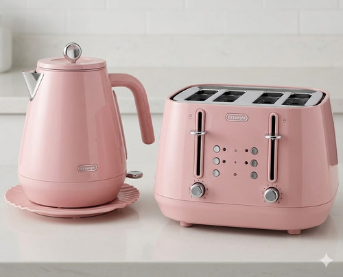 Delonghi eclettica pink kettle - eclettica,