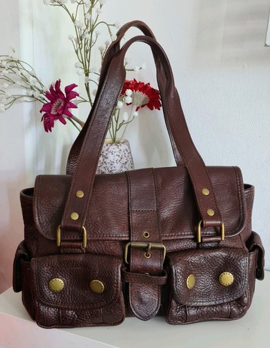 Barbour leather brown tote - barbour,